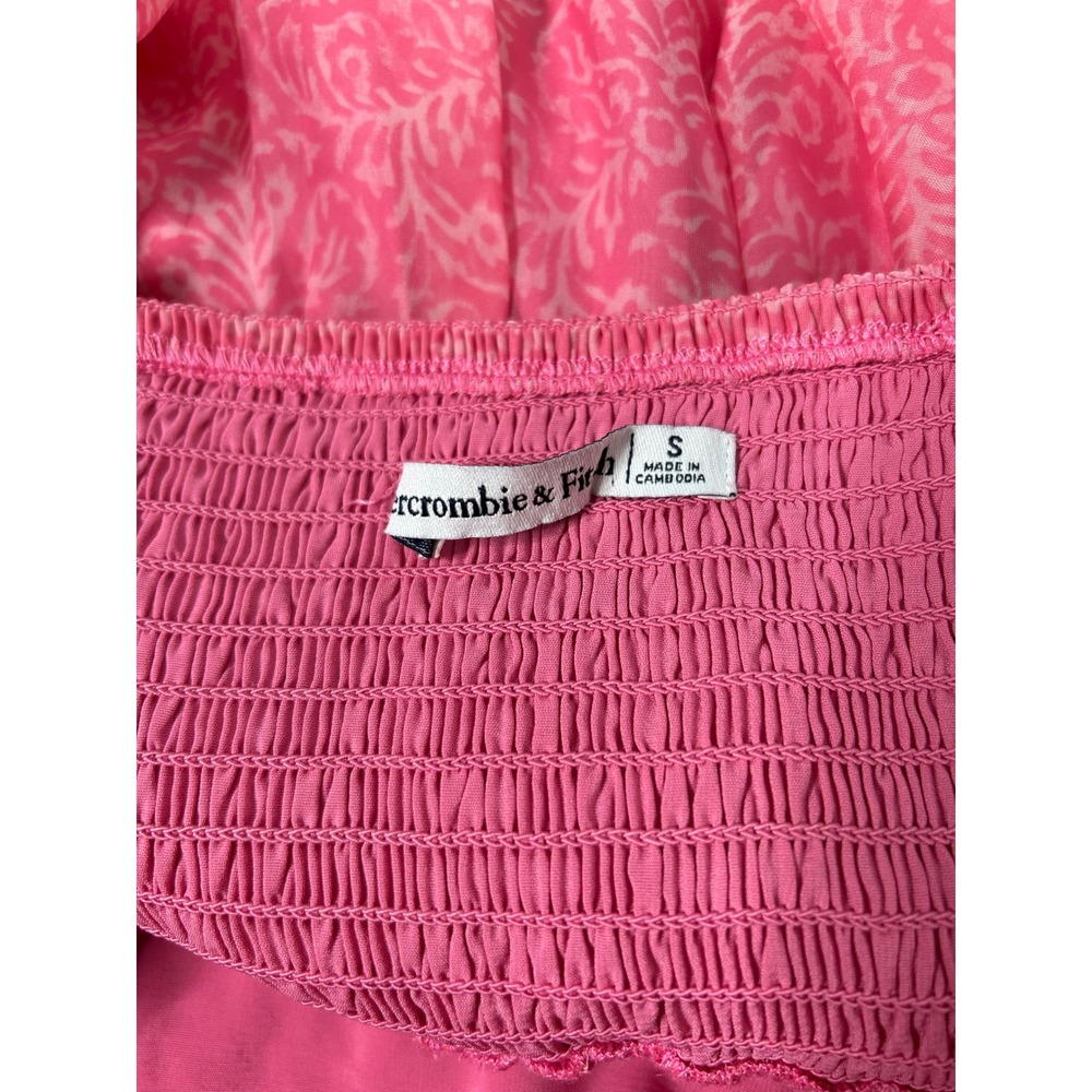 Abercrombie & Fitch Emerson Smocked Mini Dress Flutter Sleeves Size Small Event - Picture 3 of 9